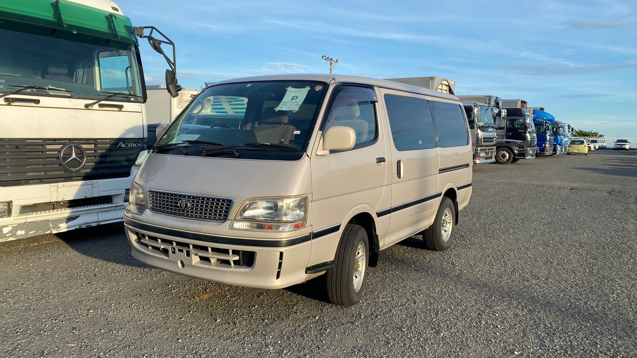 Toyota Hiace, parked in an auction lot
