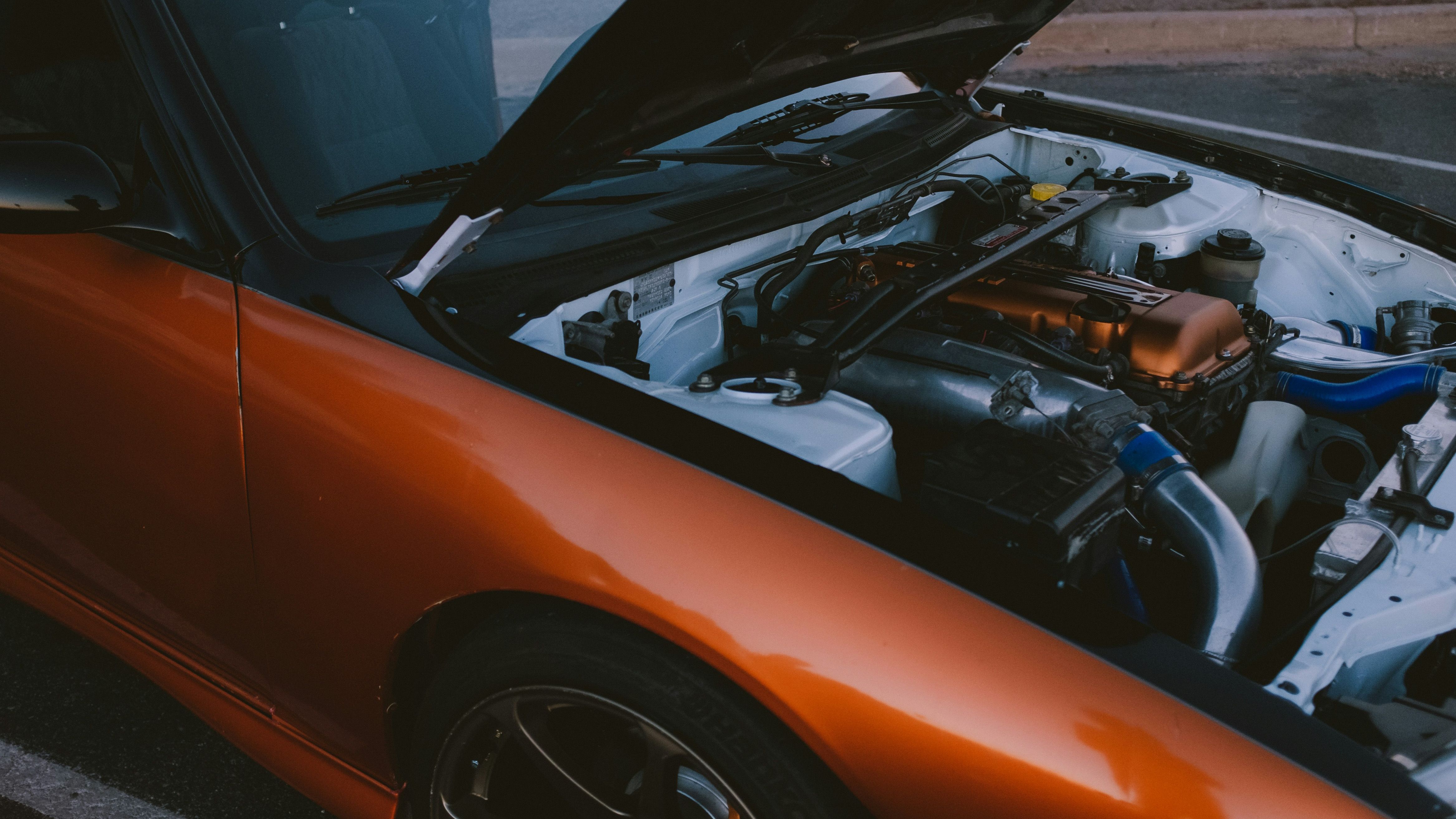 Nissan S14, open hood