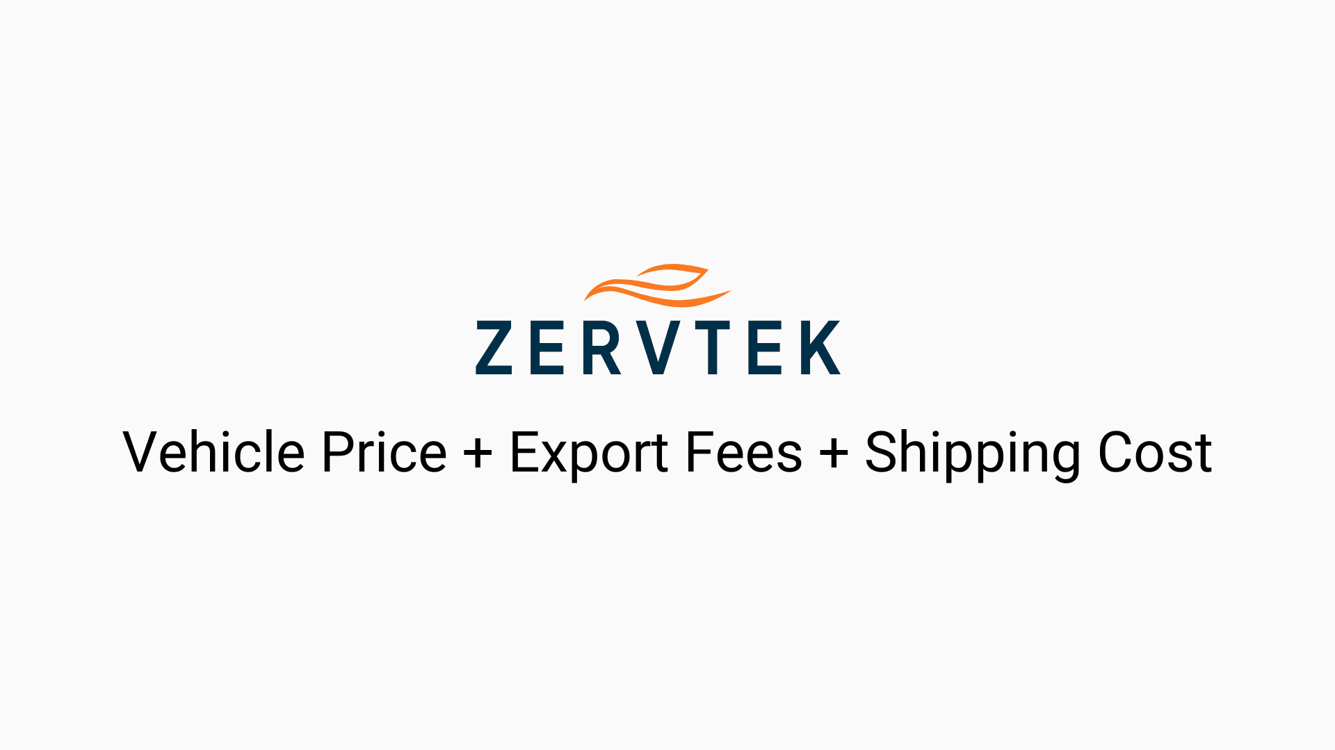 Zervtek JDM Export fees